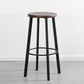 Modern Minimalist Bar And Counter Stool Wrought Iron Solid Wood Cafe Bar Stool,Set of 4 Clearhalo 'Bar Furniture' 'Bar Stools' 'bar_stools' 'furn' 'furn_bar_stools' 'furniture_bar_stools' 'Kitchen & Dining Furniture' 'kitchen&dining_furn' 'kitchen' 'kitchen_furn' Furniture' 4354336