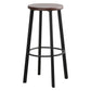 Modern Minimalist Bar And Counter Stool Wrought Iron Solid Wood Cafe Bar Stool,Set of 4 Walnut 1 Piece Clearhalo 'Bar Furniture' 'Bar Stools' 'bar_stools' 'furn' 'furn_bar_stools' 'furniture_bar_stools' 'Kitchen & Dining Furniture' 'kitchen&dining_furn' 'kitchen' 'kitchen_furn' Furniture' 4354338