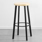 Modern Minimalist Bar And Counter Stool Wrought Iron Solid Wood Cafe Bar Stool,Set of 4 Clearhalo 'Bar Furniture' 'Bar Stools' 'bar_stools' 'furn' 'furn_bar_stools' 'furniture_bar_stools' 'Kitchen & Dining Furniture' 'kitchen&dining_furn' 'kitchen' 'kitchen_furn' Furniture' 4354339
