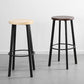 Modern Minimalist Bar And Counter Stool Wrought Iron Solid Wood Cafe Bar Stool,Set of 4 Clearhalo 'Bar Furniture' 'Bar Stools' 'bar_stools' 'furn' 'furn_bar_stools' 'furniture_bar_stools' 'Kitchen & Dining Furniture' 'kitchen&dining_furn' 'kitchen' 'kitchen_furn' Furniture' 4354341