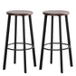 Modern Minimalist Bar And Counter Stool Wrought Iron Solid Wood Cafe Bar Stool,Set of 4 Walnut 2 Piece Set Clearhalo 'Bar Furniture' 'Bar Stools' 'bar_stools' 'furn' 'furn_bar_stools' 'furniture_bar_stools' 'Kitchen & Dining Furniture' 'kitchen&dining_furn' 'kitchen' 'kitchen_furn' Furniture' 4354342