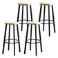 Modern Minimalist Bar And Counter Stool Wrought Iron Solid Wood Cafe Bar Stool,Set of 4 Natural 4 Piece Set Clearhalo 'Bar Furniture' 'Bar Stools' 'bar_stools' 'furn' 'furn_bar_stools' 'furniture_bar_stools' 'Kitchen & Dining Furniture' 'kitchen&dining_furn' 'kitchen' 'kitchen_furn' Furniture' 4354344