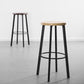 Modern Minimalist Bar And Counter Stool Wrought Iron Solid Wood Cafe Bar Stool,Set of 4 Clearhalo 'Bar Furniture' 'Bar Stools' 'bar_stools' 'furn' 'furn_bar_stools' 'furniture_bar_stools' 'Kitchen & Dining Furniture' 'kitchen&dining_furn' 'kitchen' 'kitchen_furn' Furniture' 4354347