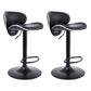 Adjustable Modern Counter Bar Stool Backrest Leather Bar Stool with Swivel in Black 2 Piece Set Clearhalo 'Bar Furniture' 'Bar Stools' 'bar_stools' 'furn' 'furn_bar_stools' 'furniture_bar_stools' 'Kitchen & Dining Furniture' 'kitchen&dining_furn' 'kitchen' 'kitchen_furn' Furniture' 4354353