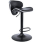 Adjustable Modern Counter Bar Stool Backrest Leather Bar Stool with Swivel in Black Clearhalo 'Bar Furniture' 'Bar Stools' 'bar_stools' 'furn' 'furn_bar_stools' 'furniture_bar_stools' 'Kitchen & Dining Furniture' 'kitchen&dining_furn' 'kitchen' 'kitchen_furn' Furniture' 4354358