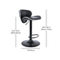 Adjustable Modern Counter Bar Stool Backrest Leather Bar Stool with Swivel in Black Clearhalo 'Bar Furniture' 'Bar Stools' 'bar_stools' 'furn' 'furn_bar_stools' 'furniture_bar_stools' 'Kitchen & Dining Furniture' 'kitchen&dining_furn' 'kitchen' 'kitchen_furn' Furniture' 4354362