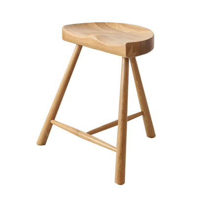 Contemporary Counter Bar Stool Backless Light Wood Bar Stool with Footrest 1 Piece Short Stool(18"H) Clearhalo 'Bar Furniture' 'Bar Stools' 'bar_stools' 'furn' 'furn_bar_stools' 'furniture_bar_stools' 'Kitchen & Dining Furniture' 'kitchen&dining_furn' 'kitchen' 'kitchen_furn' Furniture' 4354364