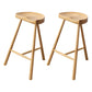 Contemporary Counter Bar Stool Backless Light Wood Bar Stool with Footrest 2 Piece Set Counter Stool(26"H) Clearhalo 'Bar Furniture' 'Bar Stools' 'bar_stools' 'furn' 'furn_bar_stools' 'furniture_bar_stools' 'Kitchen & Dining Furniture' 'kitchen&dining_furn' 'kitchen' 'kitchen_furn' Furniture' 4354369