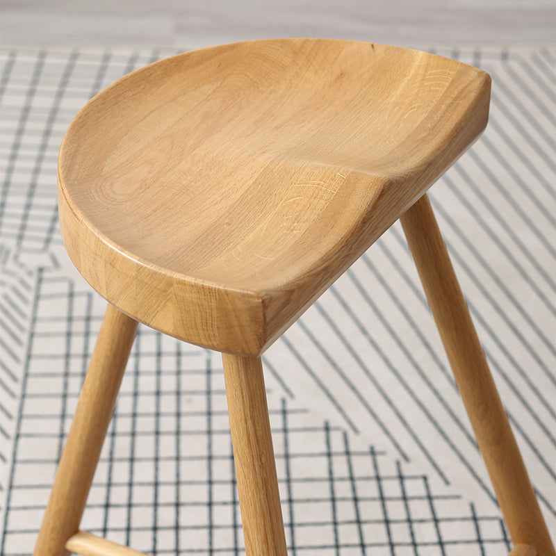 Contemporary Counter Bar Stool Backless Light Wood Bar Stool with Footrest Clearhalo 'Bar Furniture' 'Bar Stools' 'bar_stools' 'furn' 'furn_bar_stools' 'furniture_bar_stools' 'Kitchen & Dining Furniture' 'kitchen&dining_furn' 'kitchen' 'kitchen_furn' Furniture' 4354370