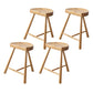Contemporary Counter Bar Stool Backless Light Wood Bar Stool with Footrest 4 Piece Set Short Stool(18"H) Clearhalo 'Bar Furniture' 'Bar Stools' 'bar_stools' 'furn' 'furn_bar_stools' 'furniture_bar_stools' 'Kitchen & Dining Furniture' 'kitchen&dining_furn' 'kitchen' 'kitchen_furn' Furniture' 4354371