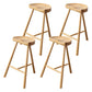 Contemporary Counter Bar Stool Backless Light Wood Bar Stool with Footrest 4 Piece Set Counter Stool(26"H) Clearhalo 'Bar Furniture' 'Bar Stools' 'bar_stools' 'furn' 'furn_bar_stools' 'furniture_bar_stools' 'Kitchen & Dining Furniture' 'kitchen&dining_furn' 'kitchen' 'kitchen_furn' Furniture' 4354373