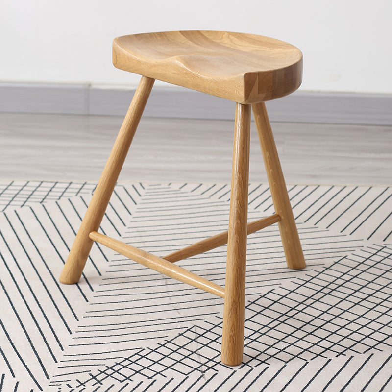 Contemporary Counter Bar Stool Backless Light Wood Bar Stool with Footrest Clearhalo 'Bar Furniture' 'Bar Stools' 'bar_stools' 'furn' 'furn_bar_stools' 'furniture_bar_stools' 'Kitchen & Dining Furniture' 'kitchen&dining_furn' 'kitchen' 'kitchen_furn' Furniture' 4354377