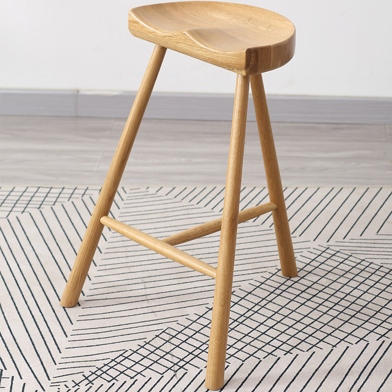 Contemporary Counter Bar Stool Backless Light Wood Bar Stool with Footrest Clearhalo 'Bar Furniture' 'Bar Stools' 'bar_stools' 'furn' 'furn_bar_stools' 'furniture_bar_stools' 'Kitchen & Dining Furniture' 'kitchen&dining_furn' 'kitchen' 'kitchen_furn' Furniture' 4354378