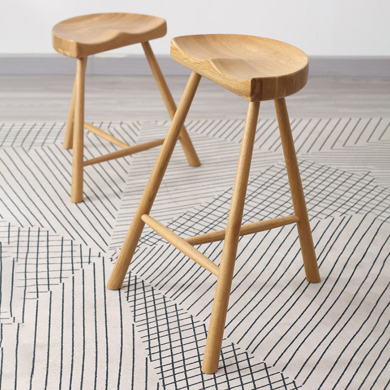 Contemporary Counter Bar Stool Backless Light Wood Bar Stool with Footrest Clearhalo 'Bar Furniture' 'Bar Stools' 'bar_stools' 'furn' 'furn_bar_stools' 'furniture_bar_stools' 'Kitchen & Dining Furniture' 'kitchen&dining_furn' 'kitchen' 'kitchen_furn' Furniture' 4354379