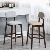 Contemporary Counter Bar Stool Backrest Espresso Wood Bar Stool with Footrest Clearhalo 'Bar Furniture' 'Bar Stools' 'bar_stools' 'furn' 'furn_bar_stools' 'furniture_bar_stools' 'Kitchen & Dining Furniture' 'kitchen&dining_furn' 'kitchen' 'kitchen_furn' Furniture' 4354386