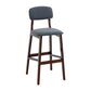 Contemporary Counter Bar Stool Backrest Espresso Wood Bar Stool with Footrest Clearhalo 'Bar Furniture' 'Bar Stools' 'bar_stools' 'furn' 'furn_bar_stools' 'furniture_bar_stools' 'Kitchen & Dining Furniture' 'kitchen&dining_furn' 'kitchen' 'kitchen_furn' Furniture' 4354390