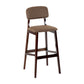 Contemporary Counter Bar Stool Backrest Espresso Wood Bar Stool with Footrest Coffee 1 Piece Clearhalo 'Bar Furniture' 'Bar Stools' 'bar_stools' 'furn' 'furn_bar_stools' 'furniture_bar_stools' 'Kitchen & Dining Furniture' 'kitchen&dining_furn' 'kitchen' 'kitchen_furn' Furniture' 4354399