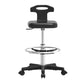 Adjustable Counter Bar Stool Backrest Plastic Bar Stool with Swivel in Black Counter Stool(26"H) With Footrest Clearhalo 'Bar Furniture' 'Bar Stools' 'bar_stools' 'furn' 'furn_bar_stools' 'furniture_bar_stools' 'Kitchen & Dining Furniture' 'kitchen&dining_furn' 'kitchen' 'kitchen_furn' Furniture' 4354436