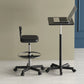 Adjustable Counter Bar Stool Backrest Plastic Bar Stool with Swivel in Black Clearhalo 'Bar Furniture' 'Bar Stools' 'bar_stools' 'furn' 'furn_bar_stools' 'furniture_bar_stools' 'Kitchen & Dining Furniture' 'kitchen&dining_furn' 'kitchen' 'kitchen_furn' Furniture' 4354437