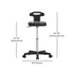 Adjustable Counter Bar Stool Backrest Plastic Bar Stool with Swivel in Black Clearhalo 'Bar Furniture' 'Bar Stools' 'bar_stools' 'furn' 'furn_bar_stools' 'furniture_bar_stools' 'Kitchen & Dining Furniture' 'kitchen&dining_furn' 'kitchen' 'kitchen_furn' Furniture' 4354453