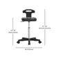 Adjustable Counter Bar Stool Backrest Plastic Bar Stool with Swivel in Black Clearhalo 'Bar Furniture' 'Bar Stools' 'bar_stools' 'furn' 'furn_bar_stools' 'furniture_bar_stools' 'Kitchen & Dining Furniture' 'kitchen&dining_furn' 'kitchen' 'kitchen_furn' Furniture' 4354455