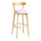 Modern Backrest Armless Counter Stool Wood Household Bar Stool with Cushion Light Gray 1 Piece Clearhalo 'Bar Furniture' 'Bar Stools' 'bar_stools' 'furn' 'furn_bar_stools' 'furniture_bar_stools' 'Kitchen & Dining Furniture' 'kitchen&dining_furn' 'kitchen' 'kitchen_furn' Furniture' 4354462