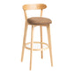 Modern Backrest Armless Counter Stool Wood Household Bar Stool with Cushion Coffee 1 Piece Clearhalo 'Bar Furniture' 'Bar Stools' 'bar_stools' 'furn' 'furn_bar_stools' 'furniture_bar_stools' 'Kitchen & Dining Furniture' 'kitchen&dining_furn' 'kitchen' 'kitchen_furn' Furniture' 4354464