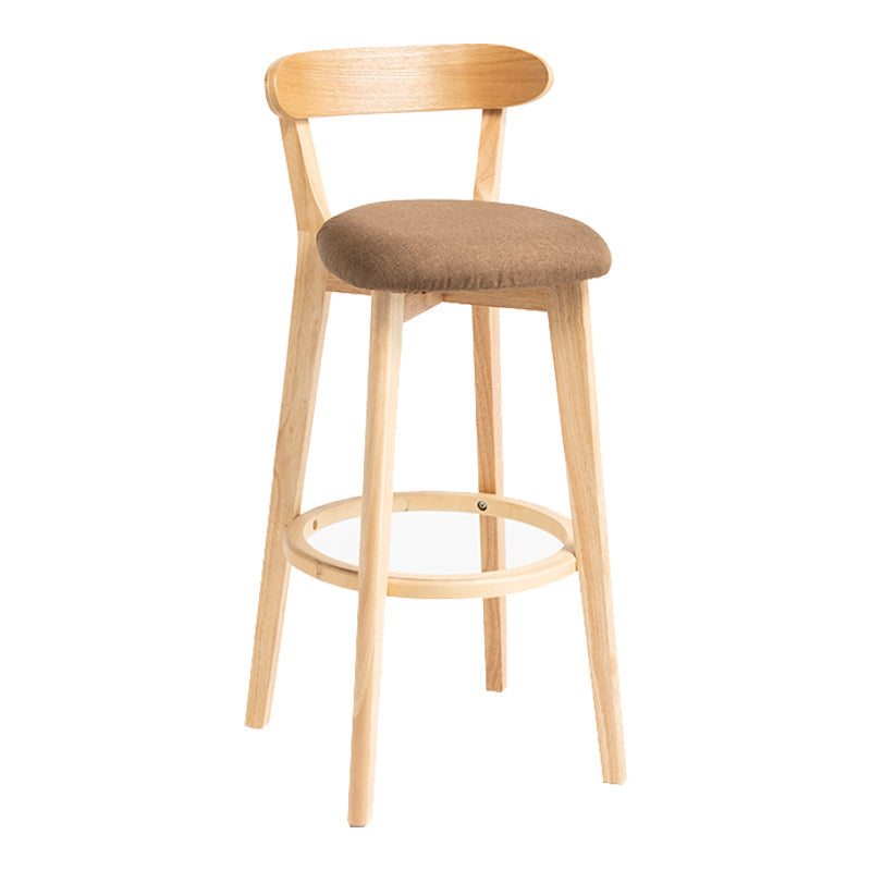 Modern Backrest Armless Counter Stool Wood Household Bar Stool with Cushion Clearhalo 'Bar Furniture' 'Bar Stools' 'bar_stools' 'furn' 'furn_bar_stools' 'furniture_bar_stools' 'Kitchen & Dining Furniture' 'kitchen&dining_furn' 'kitchen' 'kitchen_furn' Furniture' 4354465