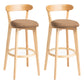 Modern Backrest Armless Counter Stool Wood Household Bar Stool with Cushion Coffee 2 Piece Set Clearhalo 'Bar Furniture' 'Bar Stools' 'bar_stools' 'furn' 'furn_bar_stools' 'furniture_bar_stools' 'Kitchen & Dining Furniture' 'kitchen&dining_furn' 'kitchen' 'kitchen_furn' Furniture' 4354489