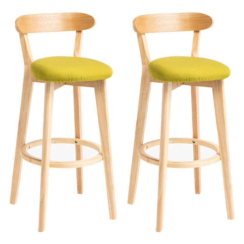 Modern Backrest Armless Counter Stool Wood Household Bar Stool with Cushion Green 2 Piece Set Clearhalo 'Bar Furniture' 'Bar Stools' 'bar_stools' 'furn' 'furn_bar_stools' 'furniture_bar_stools' 'Kitchen & Dining Furniture' 'kitchen&dining_furn' 'kitchen' 'kitchen_furn' Furniture' 4354499