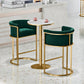 Glam Backrest Counter Stool Iron Household Bar Stool with Velvet Cushion and Pedal Clearhalo 'Bar Furniture' 'Bar Stools' 'bar_stools' 'furn' 'furn_bar_stools' 'furniture_bar_stools' 'Kitchen & Dining Furniture' 'kitchen&dining_furn' 'kitchen' 'kitchen_furn' Furniture' 4354526