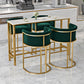 Glam Backrest Counter Stool Iron Household Bar Stool with Velvet Cushion and Pedal Clearhalo 'Bar Furniture' 'Bar Stools' 'bar_stools' 'furn' 'furn_bar_stools' 'furniture_bar_stools' 'Kitchen & Dining Furniture' 'kitchen&dining_furn' 'kitchen' 'kitchen_furn' Furniture' 4354536