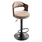 Modern Backrest Liftable Stool Iron Household Bar Stool with Cushion and Pedal Khaki 1 Piece Clearhalo 'Bar Furniture' 'Bar Stools' 'bar_stools' 'furn' 'furn_bar_stools' 'furniture_bar_stools' 'Kitchen & Dining Furniture' 'kitchen&dining_furn' 'kitchen' 'kitchen_furn' Furniture' 4354543