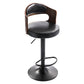 Modern Backrest Liftable Stool Iron Household Bar Stool with Cushion and Pedal Black 1 Piece Clearhalo 'Bar Furniture' 'Bar Stools' 'bar_stools' 'furn' 'furn_bar_stools' 'furniture_bar_stools' 'Kitchen & Dining Furniture' 'kitchen&dining_furn' 'kitchen' 'kitchen_furn' Furniture' 4354551