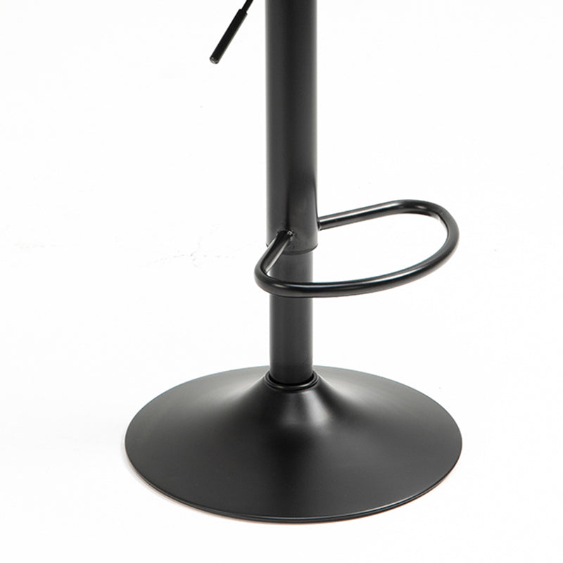 Modern Backrest Liftable Stool Iron Household Bar Stool with Cushion and Pedal Clearhalo 'Bar Furniture' 'Bar Stools' 'bar_stools' 'furn' 'furn_bar_stools' 'furniture_bar_stools' 'Kitchen & Dining Furniture' 'kitchen&dining_furn' 'kitchen' 'kitchen_furn' Furniture' 4354555