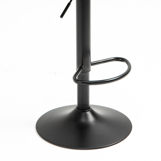 Modern Backrest Liftable Stool Iron Household Bar Stool with Cushion and Pedal Clearhalo 'Bar Furniture' 'Bar Stools' 'bar_stools' 'furn' 'furn_bar_stools' 'furniture_bar_stools' 'Kitchen & Dining Furniture' 'kitchen&dining_furn' 'kitchen' 'kitchen_furn' Furniture' 4354555