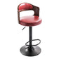 Modern Backrest Liftable Stool Iron Household Bar Stool with Cushion and Pedal Burgundy 1 Piece Clearhalo 'Bar Furniture' 'Bar Stools' 'bar_stools' 'furn' 'furn_bar_stools' 'furniture_bar_stools' 'Kitchen & Dining Furniture' 'kitchen&dining_furn' 'kitchen' 'kitchen_furn' Furniture' 4354558