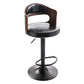 Modern Backrest Liftable Stool Iron Household Bar Stool with Cushion and Pedal Gray-Blue 1 Piece Clearhalo 'Bar Furniture' 'Bar Stools' 'bar_stools' 'furn' 'furn_bar_stools' 'furniture_bar_stools' 'Kitchen & Dining Furniture' 'kitchen&dining_furn' 'kitchen' 'kitchen_furn' Furniture' 4354560