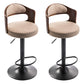 Modern Backrest Liftable Stool Iron Household Bar Stool with Cushion and Pedal Khaki 2 Piece Set Clearhalo 'Bar Furniture' 'Bar Stools' 'bar_stools' 'furn' 'furn_bar_stools' 'furniture_bar_stools' 'Kitchen & Dining Furniture' 'kitchen&dining_furn' 'kitchen' 'kitchen_furn' Furniture' 4354565