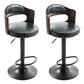 Modern Backrest Liftable Stool Iron Household Bar Stool with Cushion and Pedal Blackish Green 2 Piece Set Clearhalo 'Bar Furniture' 'Bar Stools' 'bar_stools' 'furn' 'furn_bar_stools' 'furniture_bar_stools' 'Kitchen & Dining Furniture' 'kitchen&dining_furn' 'kitchen' 'kitchen_furn' Furniture' 4354566