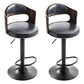 Modern Backrest Liftable Stool Iron Household Bar Stool with Cushion and Pedal Matte Black 2 Piece Set Clearhalo 'Bar Furniture' 'Bar Stools' 'bar_stools' 'furn' 'furn_bar_stools' 'furniture_bar_stools' 'Kitchen & Dining Furniture' 'kitchen&dining_furn' 'kitchen' 'kitchen_furn' Furniture' 4354568