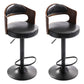 Modern Backrest Liftable Stool Iron Household Bar Stool with Cushion and Pedal Black 2 Piece Set Clearhalo 'Bar Furniture' 'Bar Stools' 'bar_stools' 'furn' 'furn_bar_stools' 'furniture_bar_stools' 'Kitchen & Dining Furniture' 'kitchen&dining_furn' 'kitchen' 'kitchen_furn' Furniture' 4354569