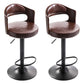Modern Backrest Liftable Stool Iron Household Bar Stool with Cushion and Pedal Brown 2 Piece Set Clearhalo 'Bar Furniture' 'Bar Stools' 'bar_stools' 'furn' 'furn_bar_stools' 'furniture_bar_stools' 'Kitchen & Dining Furniture' 'kitchen&dining_furn' 'kitchen' 'kitchen_furn' Furniture' 4354570