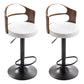 Modern Backrest Liftable Stool Iron Household Bar Stool with Cushion and Pedal Gloss White 2 Piece Set Clearhalo 'Bar Furniture' 'Bar Stools' 'bar_stools' 'furn' 'furn_bar_stools' 'furniture_bar_stools' 'Kitchen & Dining Furniture' 'kitchen&dining_furn' 'kitchen' 'kitchen_furn' Furniture' 4354571