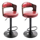 Modern Backrest Liftable Stool Iron Household Bar Stool with Cushion and Pedal Burgundy 2 Piece Set Clearhalo 'Bar Furniture' 'Bar Stools' 'bar_stools' 'furn' 'furn_bar_stools' 'furniture_bar_stools' 'Kitchen & Dining Furniture' 'kitchen&dining_furn' 'kitchen' 'kitchen_furn' Furniture' 4354572
