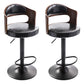 Modern Backrest Liftable Stool Iron Household Bar Stool with Cushion and Pedal Gray-Blue 2 Piece Set Clearhalo 'Bar Furniture' 'Bar Stools' 'bar_stools' 'furn' 'furn_bar_stools' 'furniture_bar_stools' 'Kitchen & Dining Furniture' 'kitchen&dining_furn' 'kitchen' 'kitchen_furn' Furniture' 4354573