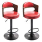 Modern Backrest Liftable Stool Iron Household Bar Stool with Cushion and Pedal Red 2 Piece Set Clearhalo 'Bar Furniture' 'Bar Stools' 'bar_stools' 'furn' 'furn_bar_stools' 'furniture_bar_stools' 'Kitchen & Dining Furniture' 'kitchen&dining_furn' 'kitchen' 'kitchen_furn' Furniture' 4354574