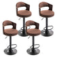 Modern Backrest Liftable Stool Iron Household Bar Stool with Cushion and Pedal Coffee 4 Piece Set Clearhalo 'Bar Furniture' 'Bar Stools' 'bar_stools' 'furn' 'furn_bar_stools' 'furniture_bar_stools' 'Kitchen & Dining Furniture' 'kitchen&dining_furn' 'kitchen' 'kitchen_furn' Furniture' 4354589