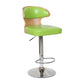 Modern Backrest Liftable Stool Steel Household Bar Stool with Cushion and Pedal Green 1 Piece Clearhalo 'Bar Furniture' 'Bar Stools' 'bar_stools' 'furn' 'furn_bar_stools' 'furniture_bar_stools' 'Kitchen & Dining Furniture' 'kitchen&dining_furn' 'kitchen' 'kitchen_furn' Furniture' 4354592
