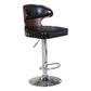 Modern Backrest Liftable Stool Steel Household Bar Stool with Cushion and Pedal Gloss Black 1 Piece Clearhalo 'Bar Furniture' 'Bar Stools' 'bar_stools' 'furn' 'furn_bar_stools' 'furniture_bar_stools' 'Kitchen & Dining Furniture' 'kitchen&dining_furn' 'kitchen' 'kitchen_furn' Furniture' 4354593